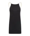 Palm Angels Mini Dress Chain Detail Open Back In Black
