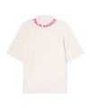 Palm Angels Block Logo Oversize T-shirt In White
