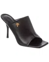 Palm Angels Open Toe Leather Mule In Black