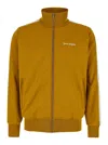 Palm Angels Jacket With Embroidery In Golden Brown Off White
