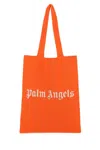 Palm Angels Orange Wool Blend Shopping Bag