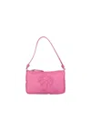 Palm Angels Logo Patch Zipped Shoulder Bag In Pink
