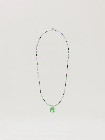 Palm Angels Palm Motif Beads Necklace In Multi