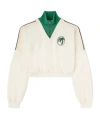 Palm Angels Off-white & Green Oval Palm Sweatshirt In White