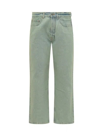 Palm Angels Overdye Jeans In Green
