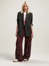Palm Angels Overdyed Check Cargo Pants In Burgundy