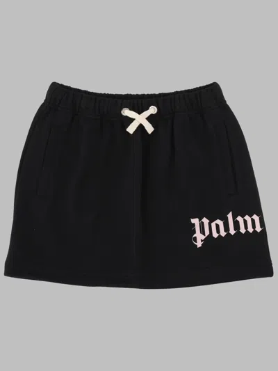 Palm Angels Kids'  Overlogo Sweat Skirt Girl In Black