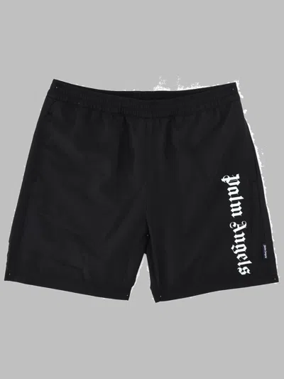 Palm Angels Mini Overlogo Long Shorts For Boys In Black