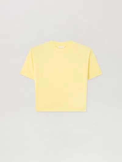 Palm Angels Kids' Overlogo T-shirt Short Sleeve In Yellow