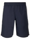 Palm Angels Logo Swimshorts Featuring Pockets In Blue