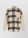 Palm Angels Check Overshirt With Back Logo