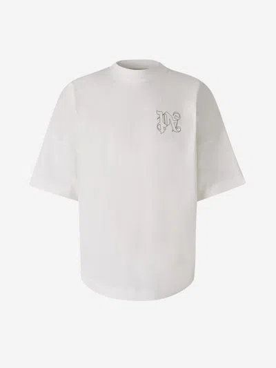 Palm Angels Oversize Logo T-shirt In White