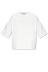 Palm Angels College Drop-shoulder Cotton T-shirt In White