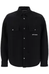 PALM ANGELS OVERSIZED BLACK WOOL OVERSHIRT FOR MEN BY PALM ANGELS