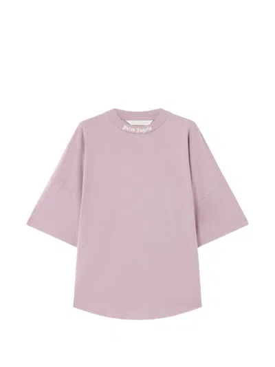 Palm Angels Oversized Cotton T-shirt In Pink