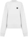 Palm Angels Melange Grey Palm Tree Oversize Sweatshirt In Gray