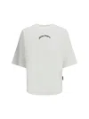 Palm Angels Relaxed-fit White T-shirt With Logo Print In Multi