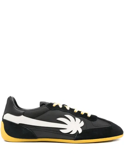 PALM ANGELS PA 5 PALM-TREE LEATHER SNEAKERS