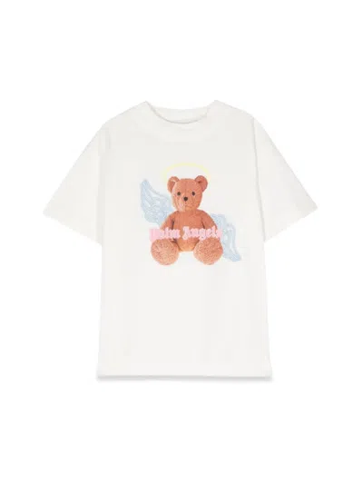 Palm Angels Kids' Bear Angel 棉t恤 In White