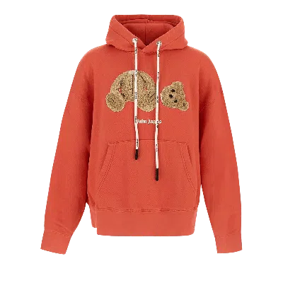 Pre-owned Palm Angels Pa Bear Hoody 'coral/brown' In Pink