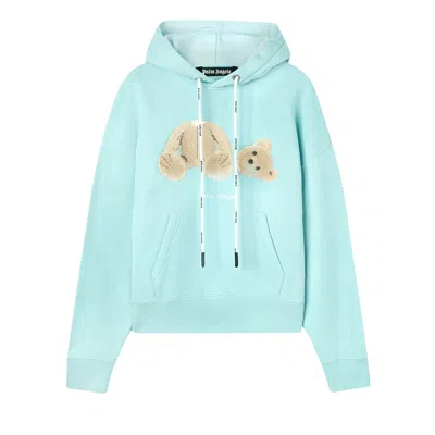 Pre-owned Palm Angels Pa Bear Hoody 'light Blue/brown' | Men's Size Xl