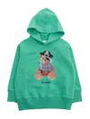 Palm Angels Bear Graphic-print Hoodie In Green