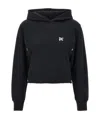 Palm Angels Pa Button Detailed Hoodie In Black