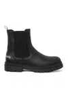 Palm Angels Leather Chelsea Boots In Black