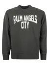 PALM ANGELS PALM ANGELS PA CITY WASHED CREWNECK SWEATSHIRT