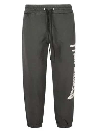 Palm Angels Pa City Washed Track Pants In Dark Grey/white
