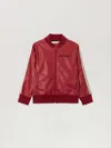 Palm Angels Pa Coated Track Bomber Jkt In Burgundy