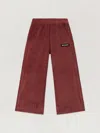 Palm Angels Pa Corduroy Wide Leg Pant In Brown