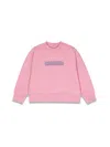 Palm Angels Pa Flames Regular Crewneck In Pink