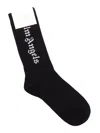 Palm Angels Boys Logo Jacquard Socks In White