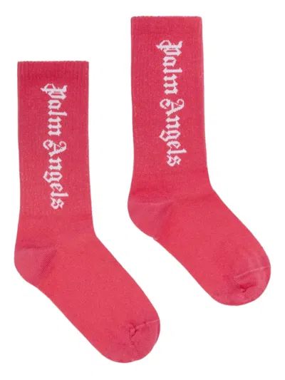 Palm Angels Kids' Pa High Socks In Pink