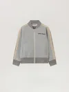 Palm Angels Lurex Track Jacket In Gray