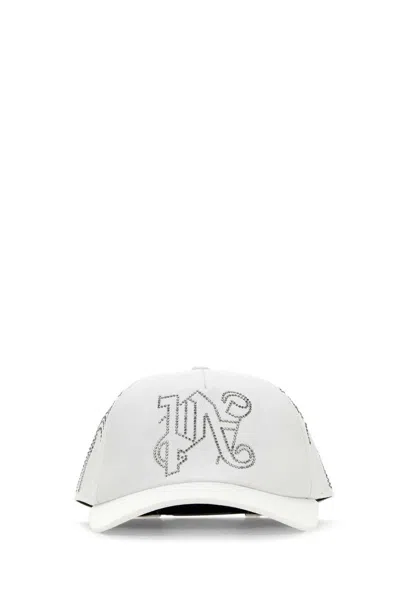 Palm Angels Pa Milano Embellished Baseball Cap In White