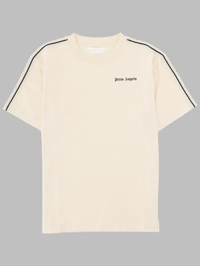 Palm Angels Pa Minitrack Reg. T-shirt S/s Black Off White In Neutral