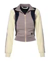 Palm Angels Pa Monogram Embroidered Colour-blocked Track Jacket In Nude