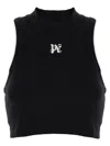 PALM ANGELS PALM ANGELS PA MONOGRAM EMBROIDERED TANK TOP