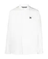 Palm Angels Pa Monogram Printed Long-sleeved Shirt In White