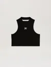 Palm Angels Pa Monogram Top In Black