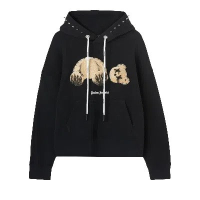 Pre-owned Palm Angels Pa Punk Bear Hoody 'black/brown'