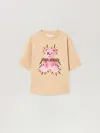 Palm Angels Pa Punk Bear Over Tshirt S/s In Neutral