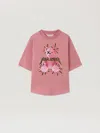 Palm Angels Pa Punk Bear Over Tshirt S/s In Pink