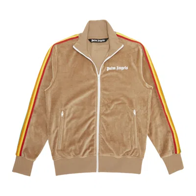 Pre-owned Palm Angels Pa Rainbow Chenille Track Jacket 'brown'