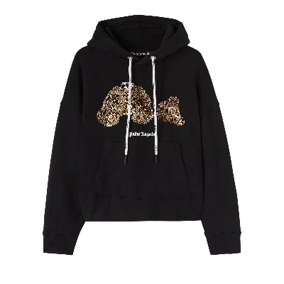 Pre-owned Palm Angels Pa Sequins Bear Hoody 'black/gold'