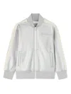 Palm Angels Logo-embroidered Metallic Track Jacket In White