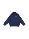 Palm Angels Zip-up Sweatshirt In Blue