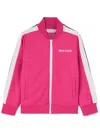 Palm Angels Logo Embroidered Track Jacket In Fuchsia Off
